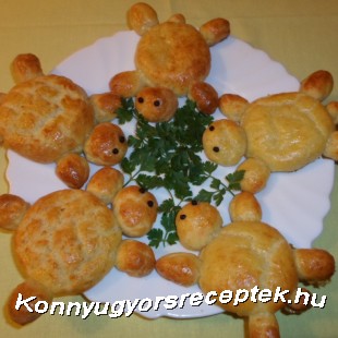 Túrós-sajtos teknőcök