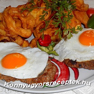 Mustáros tarja tükörtojással,burgonyaforgács körettel