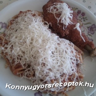 Bolognai spagetti rántott hússal