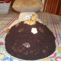 Csokis banánkrémes vakondtúrás torta