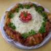 Rántott hús torta