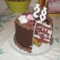 Erdei gyümölcskrémes, diós torta