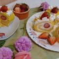 Könnyű  mascarponés tejszínes epres piskóta tekercs 