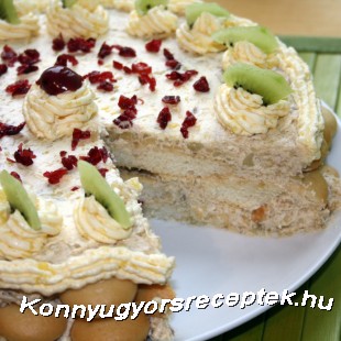 Piskótás torta (Banános)