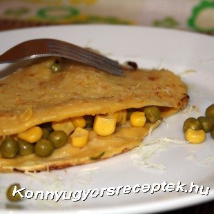 Zöldborsós-kukoricás omlett