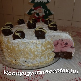 Rumos meggyes-gesztenye torta Rumos meggyes-gesztenye torta