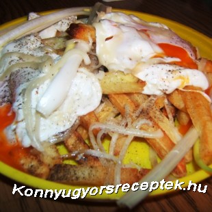 Tükörtojás sült krumplival